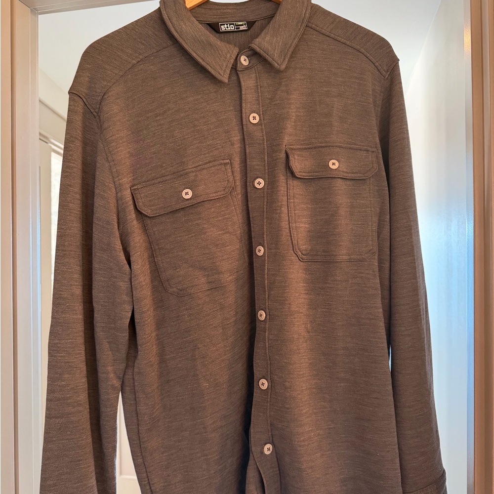 Stio Brown Casual Button Down Shirt